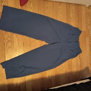 Amazon Deep Blue Wide-Leg Trousers
